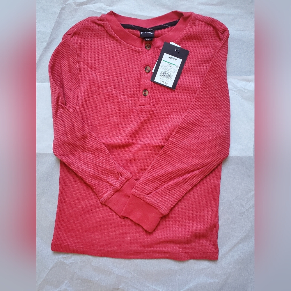 Girls red Thermal Long Sleeve Shirt  XS Art Class